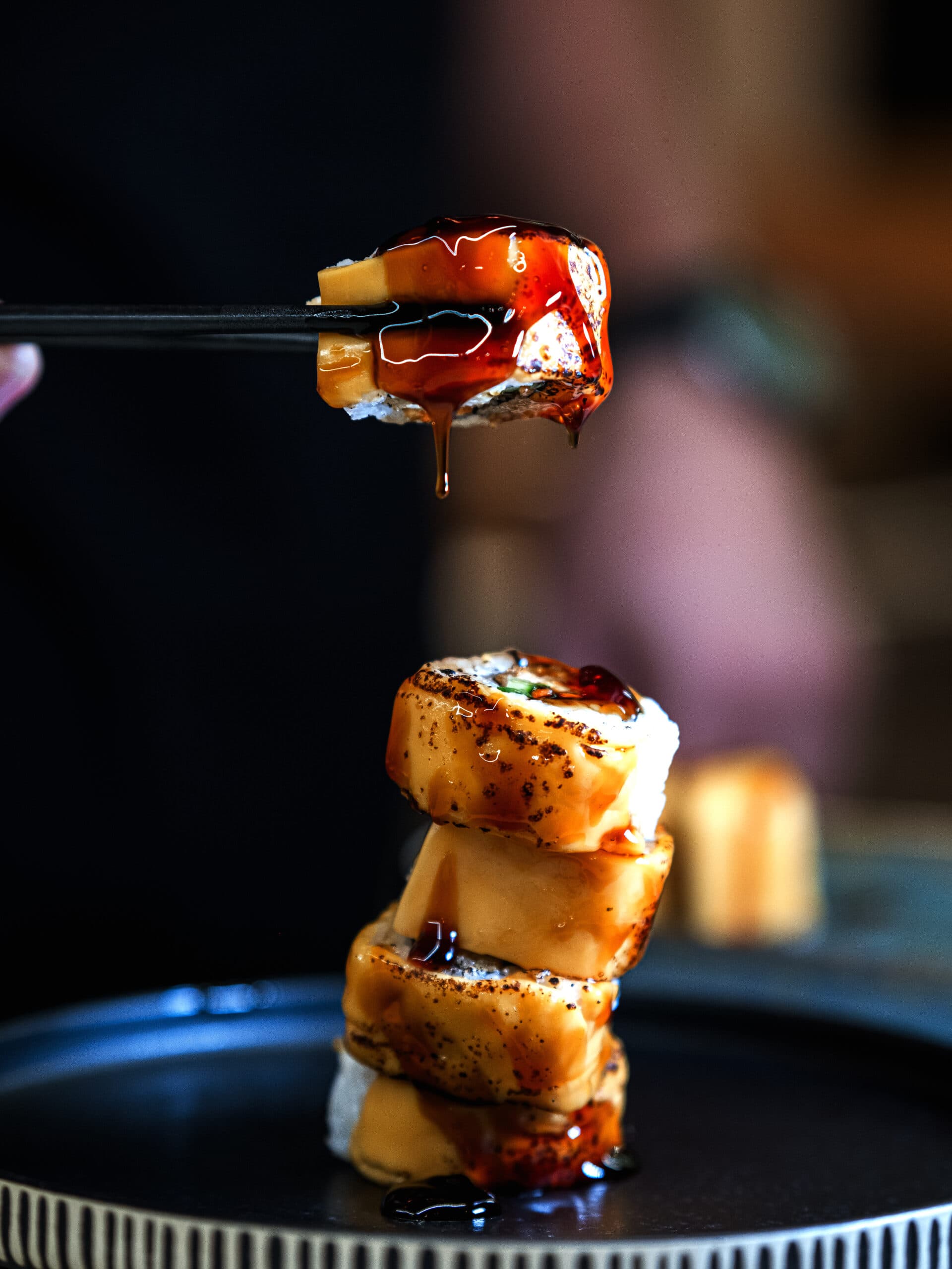 Glazed nigiri sushi
